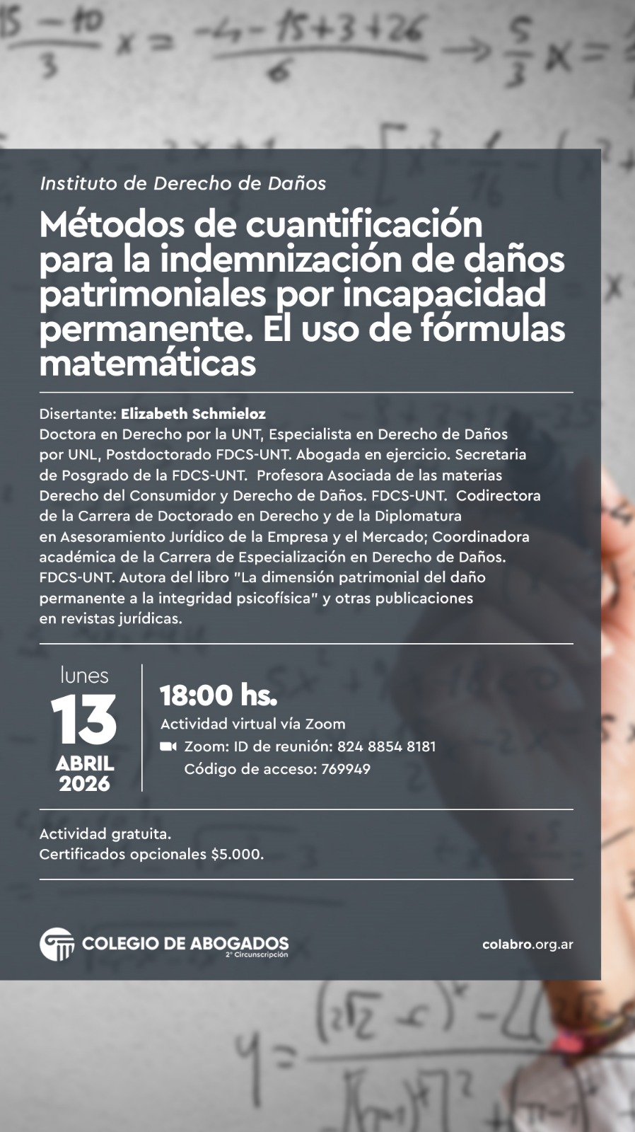 Métodos de cuantificación para la indemnización de daños patrimoniales por incapacidad permanente. El uso de fórmulas matemáticas. - 13/04/2026